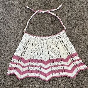 Vintage Small /childrens sized handmade crochet apron.